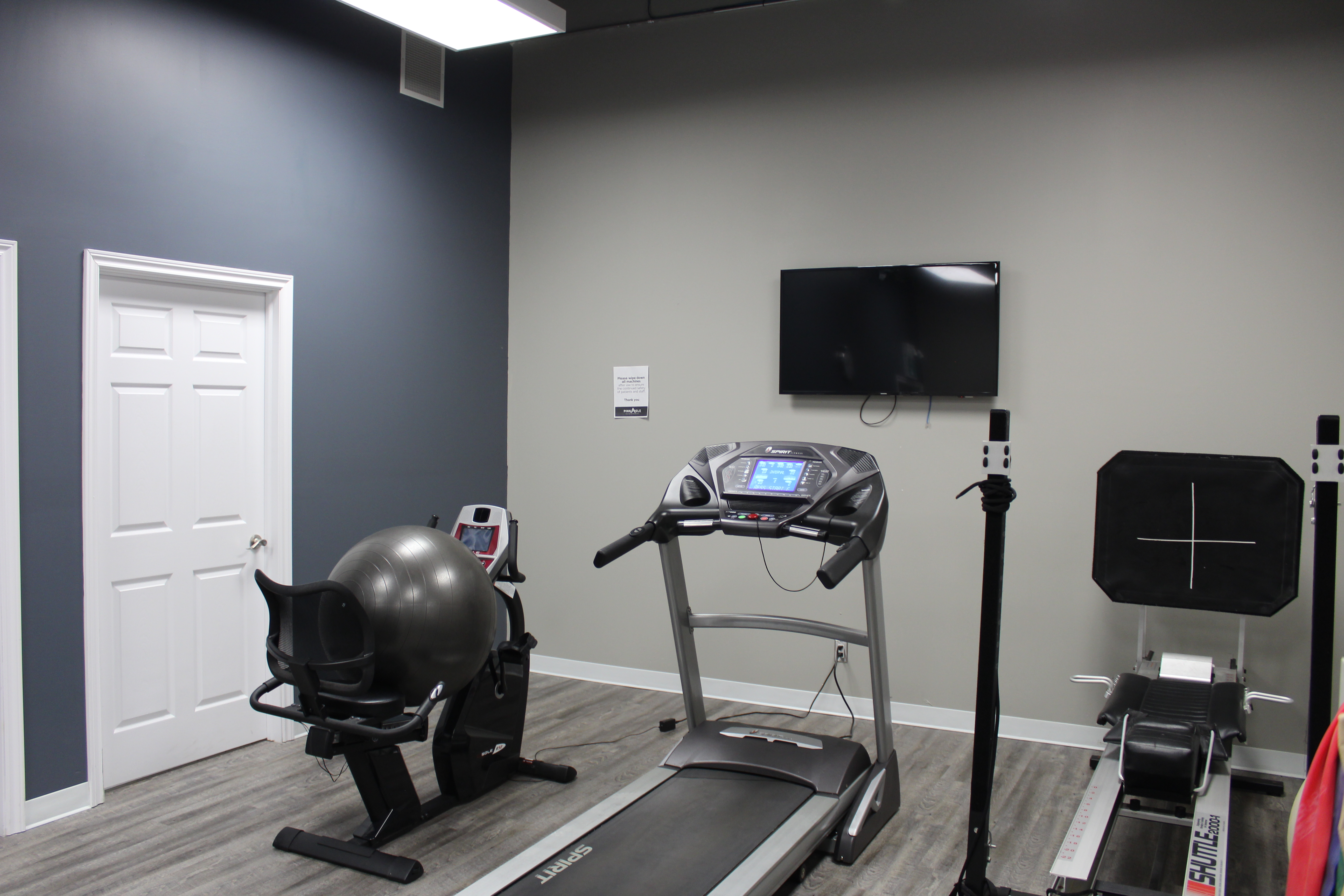 Modern bright physiotherapy clinic interior